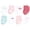 Blossom Petals, variant on Basics Infant Baby Cozy Terry Socks 8-Pack, Blush Cloud Stripes, 6-12 Months
