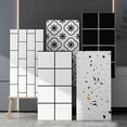 thumbnail image 4 of Pegatinas de pared de imitación de azulejos, papel tapiz autoadhesivo resistente a la humedad, impermeable, decoración de vinilo de mármol, pegatinas para renovación de baños, 4 of 5