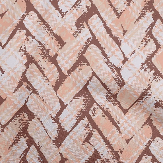 oneOone Velvet Brown Fabric Brush Stroke Fabric For Sewing Printed Craft Fabric By The Yard 58 Inch Wide