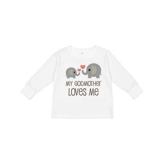 Inktastic My Godmother Loves Me Boys or Girls Long Sleeve Toddler T-Shirt
