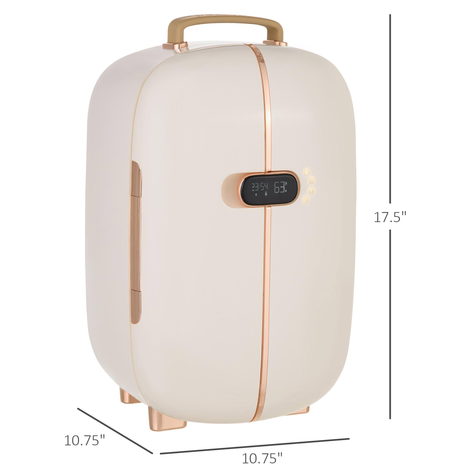Resenkos Portable Skincare Fridge with LED Display, 12L Mini Fridge for Beauty, Makeup and Cosmetics, White