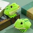 thumbnail image 5 of Gallickan Frog Plush Toy, Frog Clockwork Toys Realistic Frog Stuffed Animal Plush Toys, Home Bedroom Decor for Kids Birthday Christmas Halloween Gifts, Green, 5 of 9