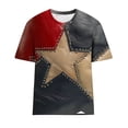 thumbnail image 5 of Thousandth Women's 250th Anniversary USA Tops Casual Summer Vintage Print Patriotic Tops 4th of July Crew Neck Tees Independence Day Short Sleeve T-Shirt, 5 of 5
