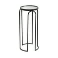 thumbnail image 4 of Kate and Laurel Pomeroy Modern Decorative Drink Table, 11 x 11 x 24, Mirrored Glass and Black, Contemporary Pedestal Table with Arched Base and Round Tabletop, 4 of 6