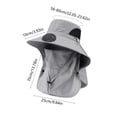 thumbnail image 3 of YiJuHui Solar Powered Fan Hat for Men, Rechargeable 360° Cooling Hat with USB Type-C, Wide Brim Sun Hat for Outdoor Fishing Hiking Camping Beach Gardening, 3 of 6