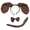 Dark Brown, variant on Petitebelle Long Ear Dog Headband Bowtie Tail 3pc Costume (Dark Brown, One Size)