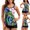 Pink, variant on Jacenvly 2024 Womens Tankini Swimsuits 2 Piece Breathable Women's Sling Printing Split Two Piece Swimsuit Beachwear Swimdress Floral New Style Beach Dresses for Women Casual Summer Pink