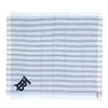 Authenticated Used Burberry BURBERRY scarf border stripe wool silk light blue 80173691