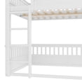 thumbnail image 7 of Bellemave Full Over Full Bunk Bed, Wood Bunk Bed Frame with 21.7" High Guardrail, Converts to 2 Individual Beds, Space Saving Floor Bunk Beds Design for Teen Adults, White, 7 of 7