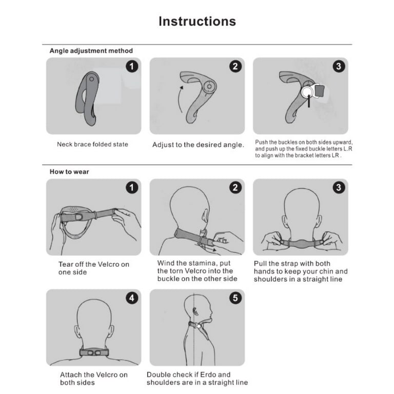 LIYJTK Neck Support Posture Corrector, 360 Degree Adjustable