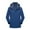 Blue, variant on Women's Fleece Thickened Waterproof Rain Jacket Warm Hooded Reversible Jacket