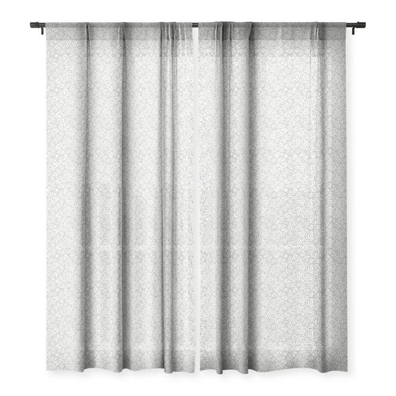 Society6 Holli Zollinger VELVET FLORAL Single Panel Sheer Window Curtain 50" x 84"