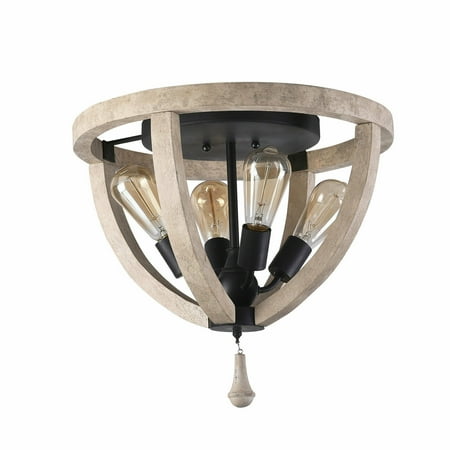 

Oukaning 4-bulb Kitchen Pendant Light Vintage Chandelier Frame Ceiling Lamp