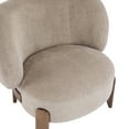 thumbnail image 6 of Christopher Knight Home Wingback Accent Chair, Upholstered Armchair with Solid Wood Legs, Light Brown, 6 of 11