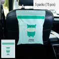 thumbnail image 1 of 75 piezas (verdes) Bolsas de basura desechables para automóvil fáciles de pegar Bolsas de basura para automóvil autoadhesivas Bolsas para vómitos a prueba de fugas, herméticas, hermosas bolsas de alma, 1 of 5
