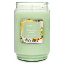 Mainstays Cucumber Melon Scented 1-Wick Glass Jar Candle, 20 oz