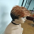thumbnail image 5 of MesaSe Short Synthetic Wig Short Brown Black Two-color Wig Short Elven Haircut Wig Suitable For Women, 5 of 5