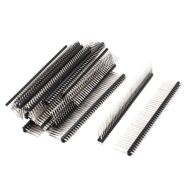 2,54mm Paso 2 Filas 80 Pines Macho Pasante Orificio Clavijas Cabezales Tira 20uds