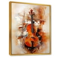 thumbnail image 2 of Designart "Sienna Serenade Of Violin And Mandolin I" Music Floater Framed Wall Art Prints, 2 of 5