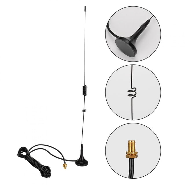 Antena VHF/UHF de Montaje Magnético UT-106UV, Antena de Coche de Doble Banda Hurbra Sma de Alta Ganancia de 3,0 dB/2,15 dB para para Linton Para Hyt para, etc.
