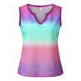 thumbnail image 4 of Sngxgn Women Sleeveless Tank Tops Tops Summer Casual Blouse V Neck Solid Color Vest Shirt Tops for(Green,M), 4 of 6