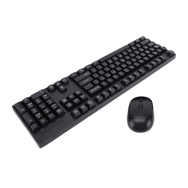 Wireless Keyboard and Mouse Combo, 104 Keys, 2.4G Ergonomic Wireless Computer Keyboard, Anti Fading, High Low Key Layout, Sleep Mode, Plug and Play, for Computer, Pc