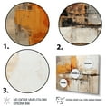 thumbnail image 3 of Designart "Orange Expressions II" Abstract Collages Floater Framed Wall Decor, 3 of 7