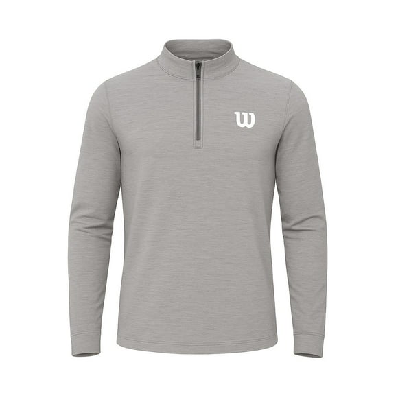 Sudadera Deportiva Wilson para Hombre Cierre al Pecho Color Gris Claro Talla EG