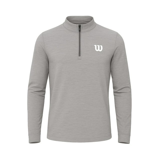 Sudadera Deportiva Wilson para Hombre Cierre al Pecho Color Gris Claro Talla EG