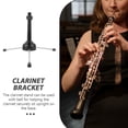 thumbnail image 2 of VERDANVERSE 1Set Flute Clarinet Stand ABS Black Portable Support for Wind Instrument Musical Performances, 2 of 8