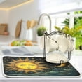 thumbnail image 5 of Sun and Moon Dish Drying Mat for Kitchen Counter, Ultra Absorbent Reversible Microfiber Dishes Drying Rack Pad Heat-resistant Mats 16x18in, 5 of 7