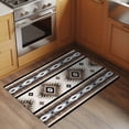 thumbnail image 3 of Brown Boho Entryway Rug 2x3 Area Rug Washable Indoor Doormat Small Bathroom Rugs Low Pile Accent Throw Rugs Southwestern Ethnic Aztec Retro Geometric Floor Carpet for Kitchen Bedroom Entrance, 3 of 9