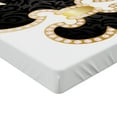 thumbnail image 2 of Ambesonne Vintage Fitted Sheet, Lily of France, Twin XL Size, Yellow Black White, 2 of 3