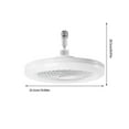 thumbnail image 3 of Kadlawus E27 Ceiling Fan Light for Bedroom, Enclosed Low Profile Ceiling Light with Hidden Fan, Gimbal Lamp with Remote Control, Three Color Dimmable LED Bulb for Living Room, Study, 3 of 9