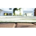 thumbnail image 5 of Unique Loom Outdoor Modern Collection Area Rug - Pool (8' x 11' 4" Rectangle Green/Ivory), 5 of 7