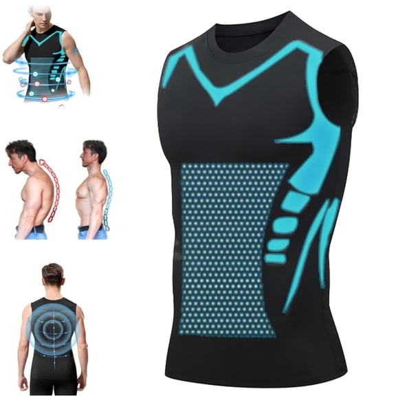 Compression Shirt for Men – Mens Compression Tank Top Shaping Vest, Tummy Control Shapewear, High-Performance Body Sculpting Undershirt for Gym & Daily