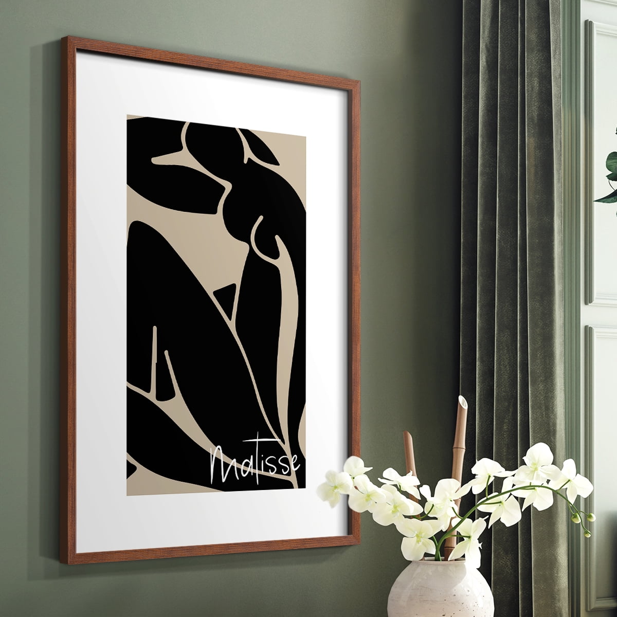 Matisse CCCIII in Brown Solid Wood 16 x 20 Framed Print