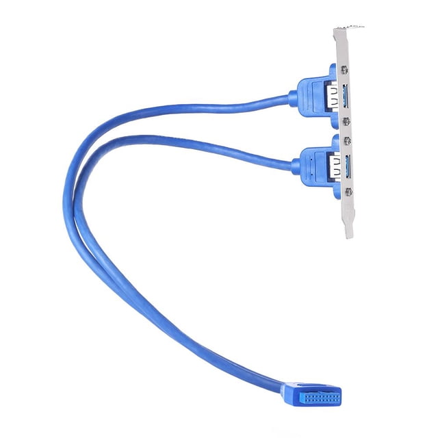 Placa base USB 3.0 de 20 pines a doble USB 3.0 Cable deflector de expansión del panel posterior Hugtrwg Para estrenar