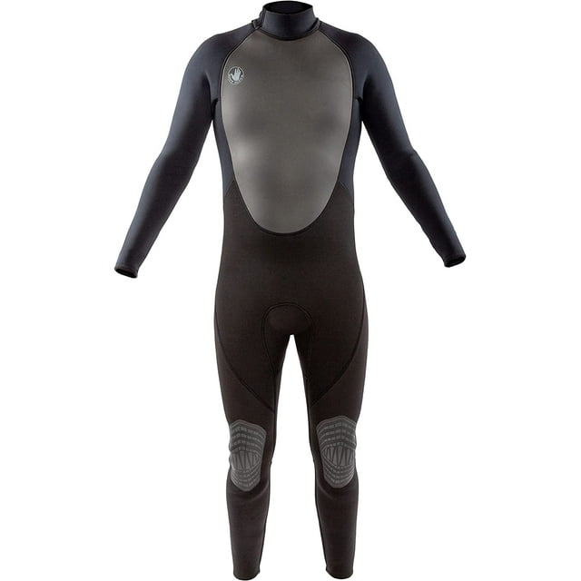 Body Glove Pro3 Men Full Spring Wetsuit 2.2mm Black Back Zip Quadra Flex 4 Way Stretch Thermal Lightweight Performance for Surfing, Boogie Boarding, Swimming, Snorkeling, and Scuba Diving - S