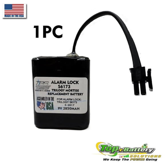 Alarm Lock Alkaline Door Lock Battery Pack S6173 Replacement Trilogy Batteries Qty.1