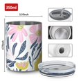 thumbnail image 4 of Floral 12oz Stainless Steel Coffee Mug – Double-Wall Insulated Cup with Spill-Resistant Lid, 360° Full-Print Design, Keeps Drinks Hot & Cold for Home, Office, Travel,Thanksgiving,Christmas, Spring, 4 of 5