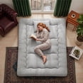 thumbnail image 6 of Sweetcrispy Queen Japanese Floor Mattress with Washable Cover, Folding Memory Foam Sleeping Mat for Dorm, Camping & Guest Room, Gray, 6 of 9