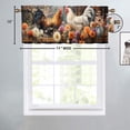 thumbnail image 4 of Rooster Kitchen Valance Curtain Rod Pocket Farm Chicken Rustic Farmhouse Floral Flower Country Retro Privacy Window Valances for Living Room Kitchen 54 by 18 in, 1 Panel, 4 of 6