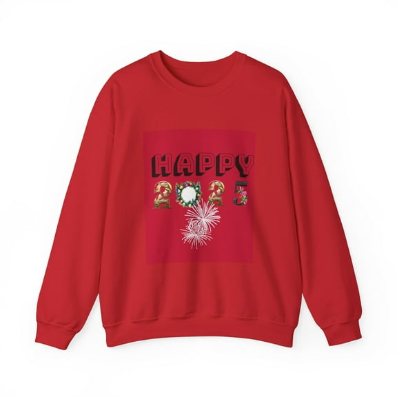 Unisex Heavy Blend™ Crewneck Sweatshirt Happy 2025 SKU-163616 RED
