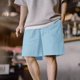 thumbnail image 1 of pstuiky Pantalones cortos de entrenamiento para hombre, Pantalones cortos casuales y modernos de verano para hombre con cintura elástica y cordón de color sólido, 1 of 7