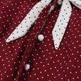 thumbnail image 6 of Womens Vintage Polka Dots Printed Cocktail Swing Dress 50s 60s Rockabilly Elegant Formal Prom Midi Evening Dress, 6 of 6