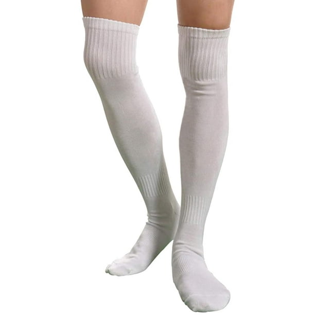 JEW Mens Striped Over Knee Socks Long High Soccer Running Athletic Socks