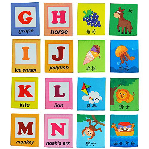 Lalababy Soft Alphabet Cards With Cloth Storage Bag for Babies Infants Toddlers for sale online