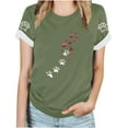 thumbnail image 1 of Tops Y Blusas de las Mujeres Estampadas Cuello Redondo Manga Corta, Poliéster Casual Top para Diario, Fiesta Y Todas las Estaciones, 1 of 1
