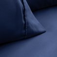 thumbnail image 3 of Safdie & Co. Solid 4 Piece Double Navy Sheet Set, 3 of 3